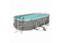 56710 Каркасный бассейн Bestway Power Steel Oval (овал) 5,49х2,74х1,22м+фильтр-насос картр. 5678 л/ч